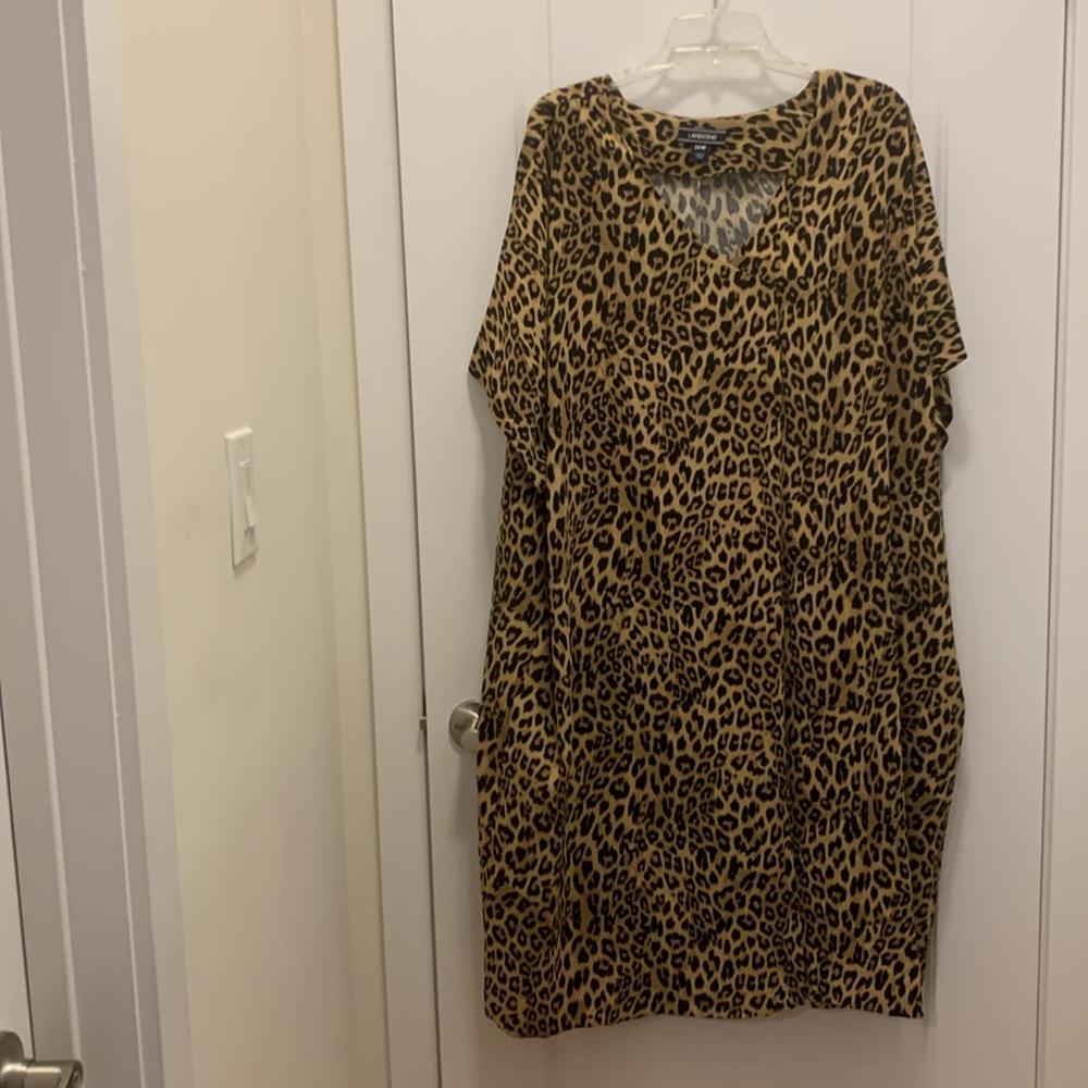 NWOT Lands’End Animal print dress 26W